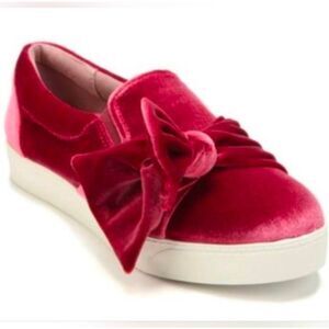 ☔️🩵Libby Edelman Magenta Velvet Knotted Toe Caitlin Shoes Size 8
